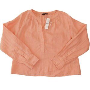 J. Crew Cabana Top in Linen | Peach Clay | Pink  | Peasant | Prep | NWT | Small